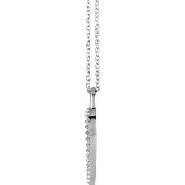 Sterling Silver Miraculous Mary Heart 16-18" Necklace