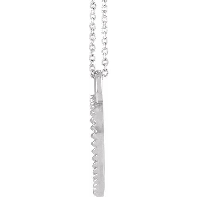 Sterling Silver St. Christopher Heart Medal 16-18" Necklace
