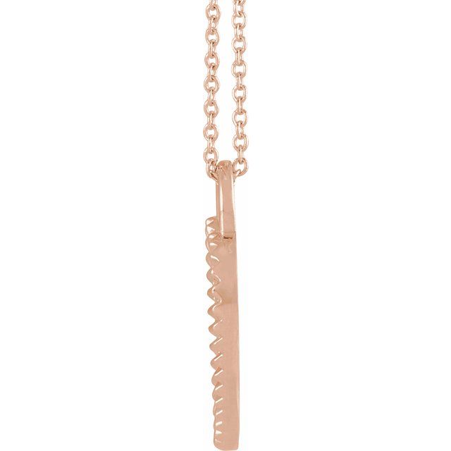 14K Rose St. Christopher Heart Medal 16-18" Necklace