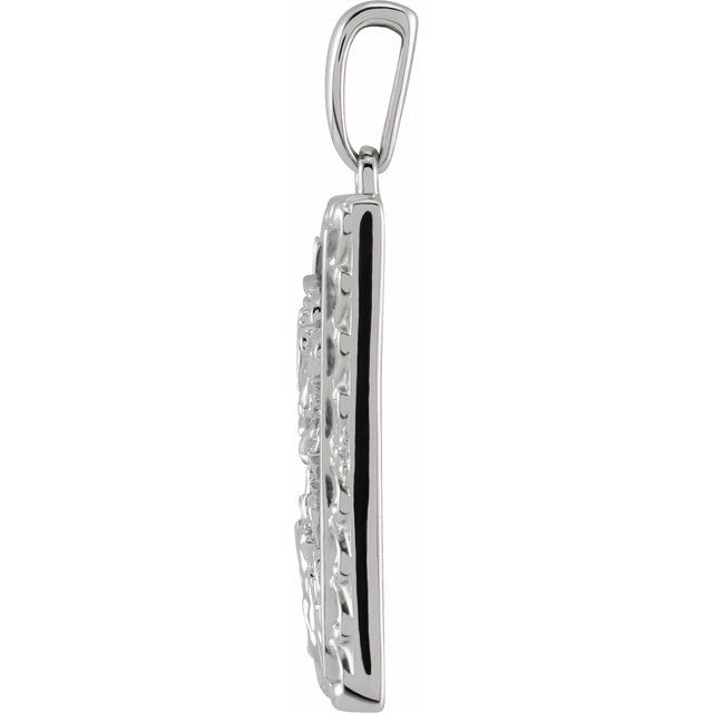 Sterling Silver 19.8x15.9 mm St. Michael Medal