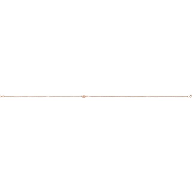 14K Rose .015 CTW Natural Diamond Off-Center Angel Wing 18" Necklace