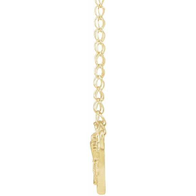 14K Yellow 13.65x12 mm First Communion Youth 16" Necklace