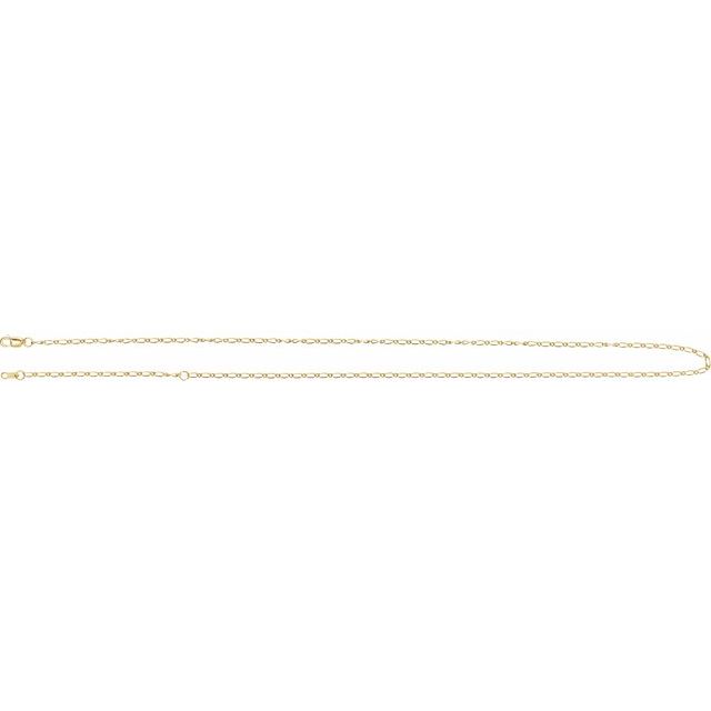 14K Yellow 1.5 mm Adjustable Figaro 16-18" Chain