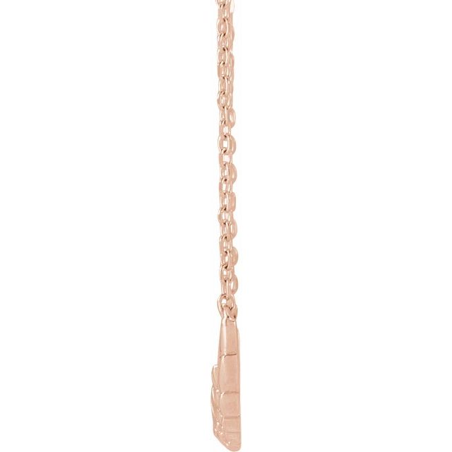 14K Rose Angel Wings 18" Necklace