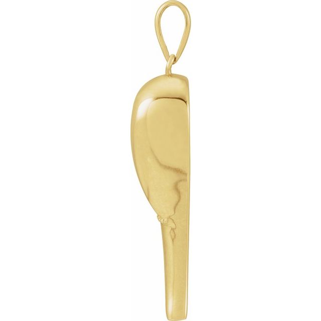 14K Yellow Angel Wing Ash Holder Pendant