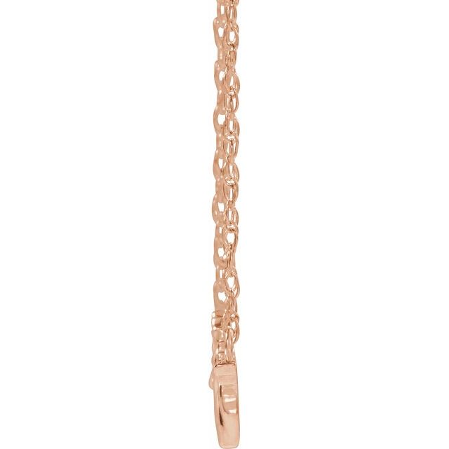 14K Rose Cherub 16" Necklace