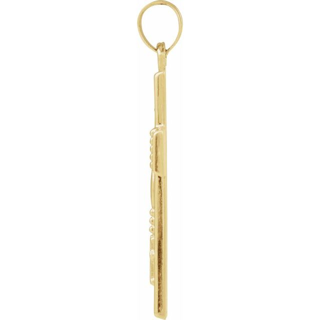 14K Yellow Cross Pendant