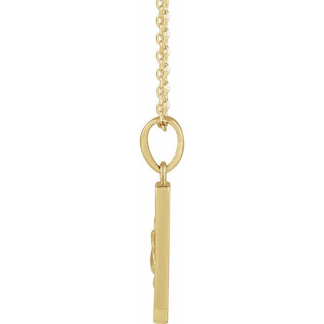 14K Yellow Holy Spirit & Dove 16-18" Necklace
