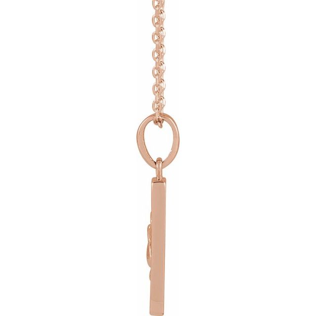14K Rose Holy Spirit & Dove 16-18" Necklace