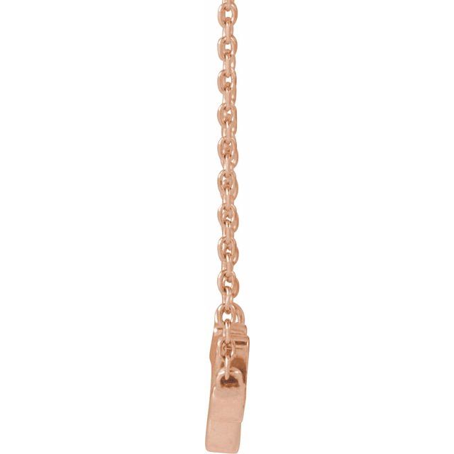 14K Rose Angel Script 18" Necklace