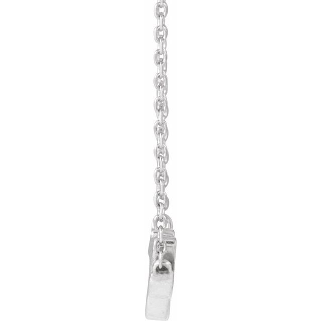 Platinum Angel Script 18" Necklace