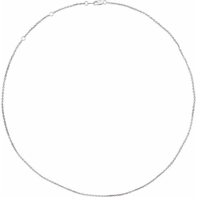 Sterling Silver 1.5 mm Adjustable Cable 16-18" Chain