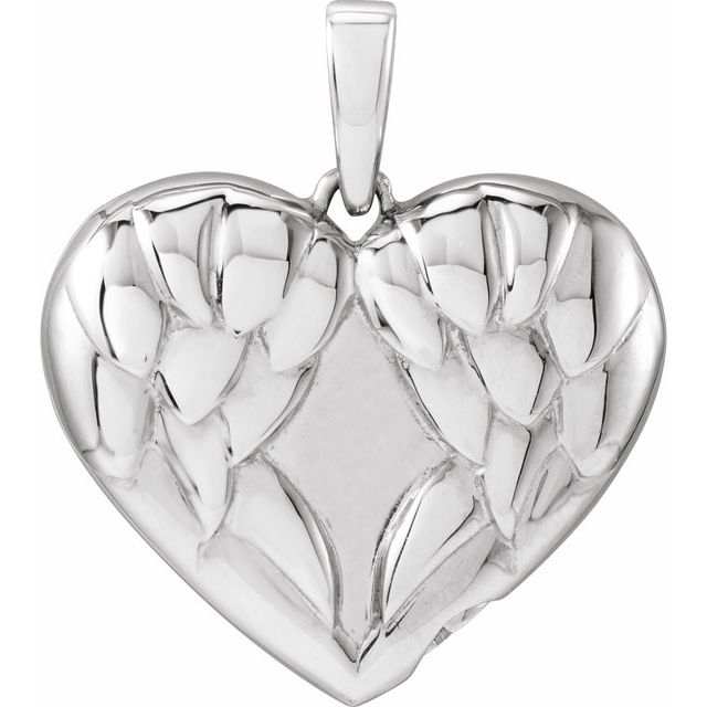 Sterling Silver Angel Wings Heart Ash Holder