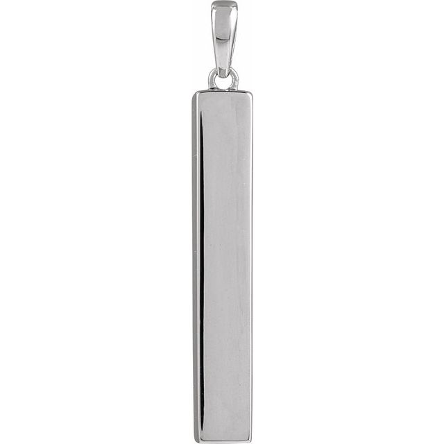 Sterling Silver Ash Holder Bar Pendant