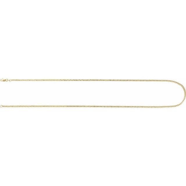 14K Yellow 1.95 mm Curb 24" Chain