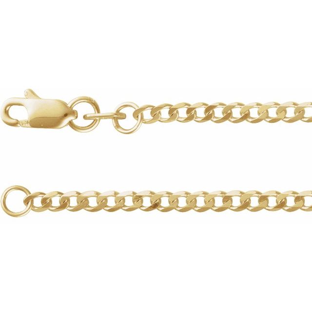14K Yellow 1.95 mm Curb 24" Chain