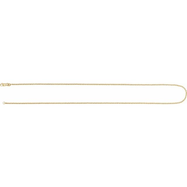 14K Yellow 1.65 mm Rolo 24" Chain