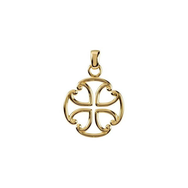 10K Yellow 39x27 mm Maltese Cross