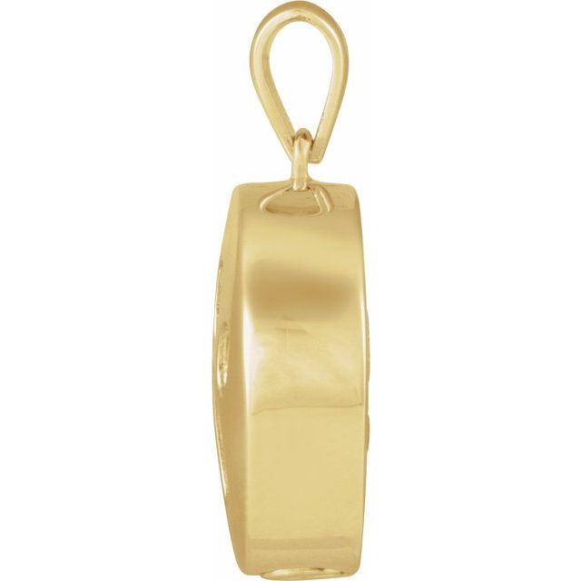 14K Yellow Gold-Plated Sterling Silver Paw Print Ash Holder Pendant