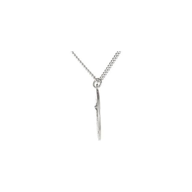 Sterling Silver St. Michael Medal 24" Necklace