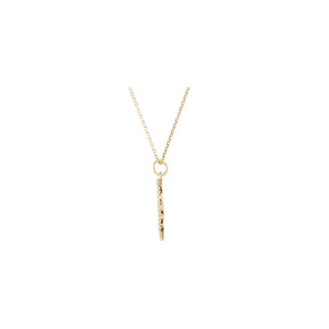 14K Yellow 1/10 CTW Natural Diamond Angel Wing 18" Necklace