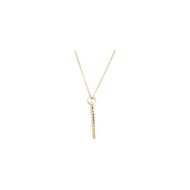 14K Yellow 1/3 CTW Natural Diamond Angel 16" Necklace