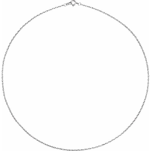 Platinum 1.3 mm Rope 20" Chain