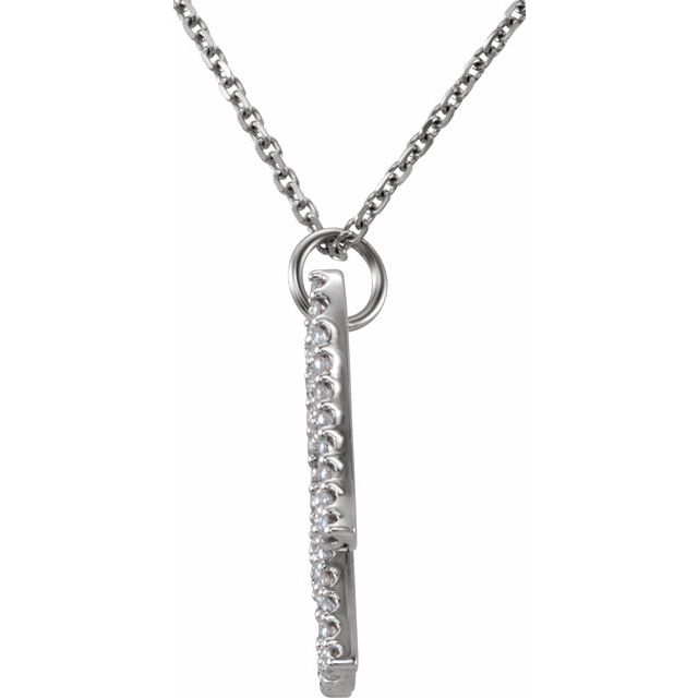 14K White 1/3 CTW Natural Diamond Angel 16" Necklace