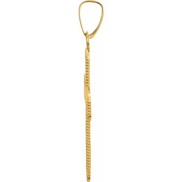 14K Yellow Filigree Cross Pendant
