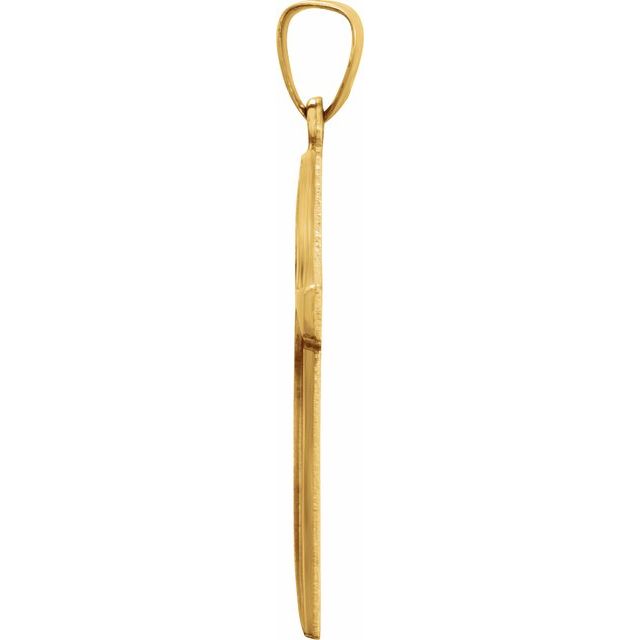 14K Yellow Cross Pendant