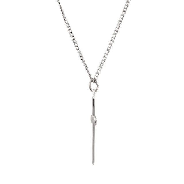 14K Yellow Gold-Plated Sterling Silver Nail Cross 24" Necklace