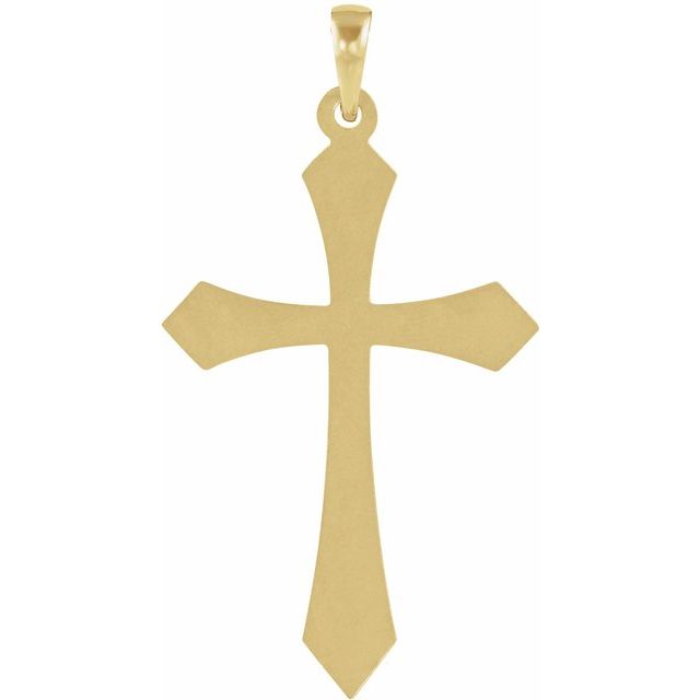 14K Yellow 32x21 mm Cross Pendant