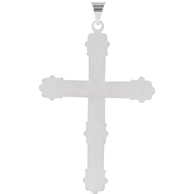 Sterling Silver 47x31.5 mm Cross Pendant