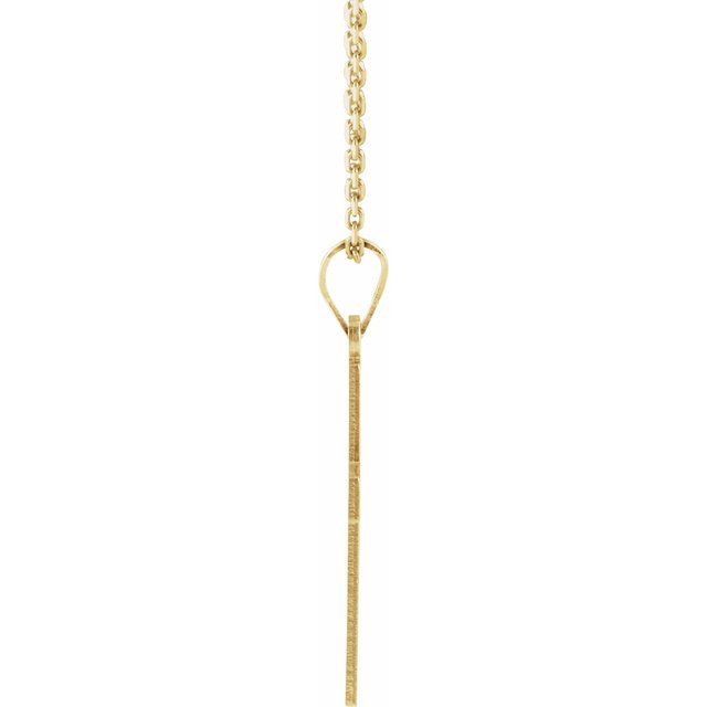 14K Yellow 22x14 mm Cross 18" Necklace