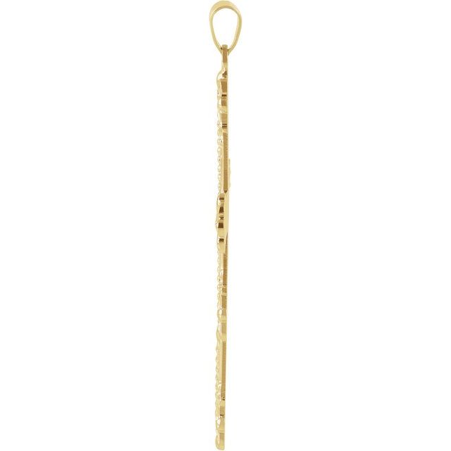 14K Yellow 47x31.5 mm Cross Pendant