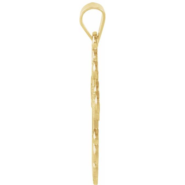 14K Yellow St. Olga Orthodox Cross Pendant