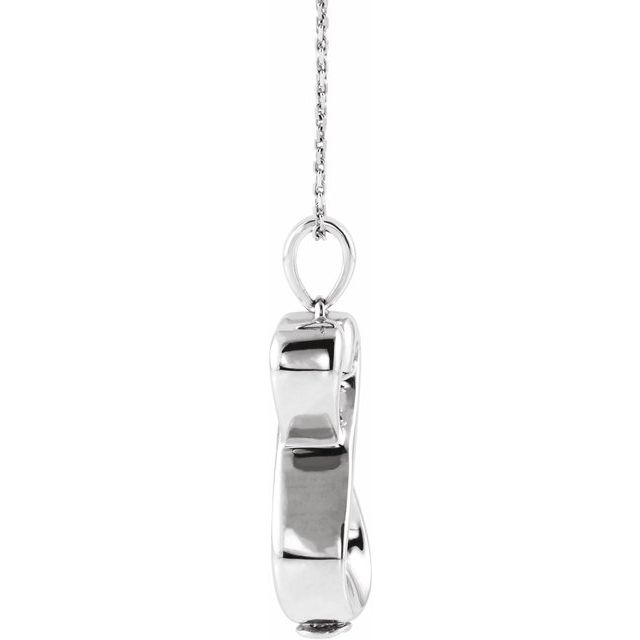 10K White Infinite Love Ash Holder 18" Necklace