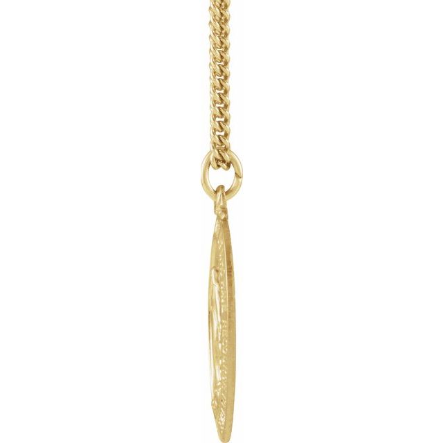 24K Yellow Gold-Plated 29x18 mm Miraculous 24" Necklace