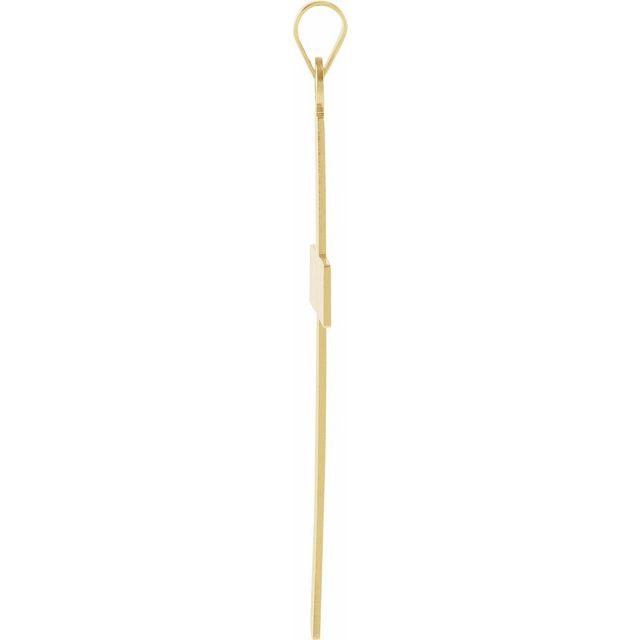 14K Yellow Geometric Cross Pendant