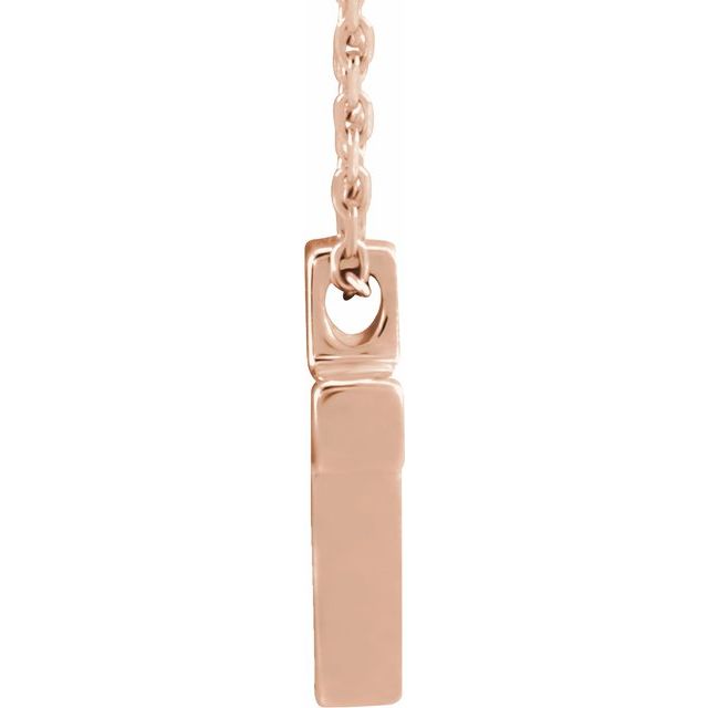 14K Rose Petite Cross 16-18" Necklace
