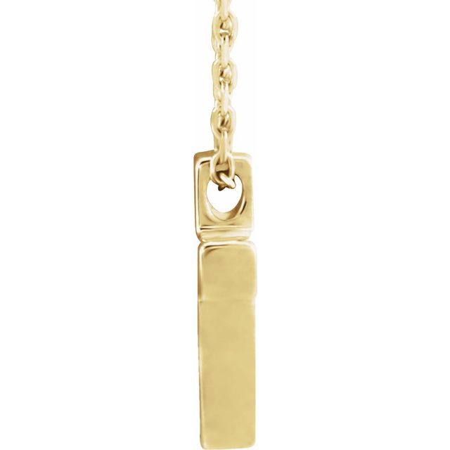 14K Yellow Petite Cross 16-18" Necklace