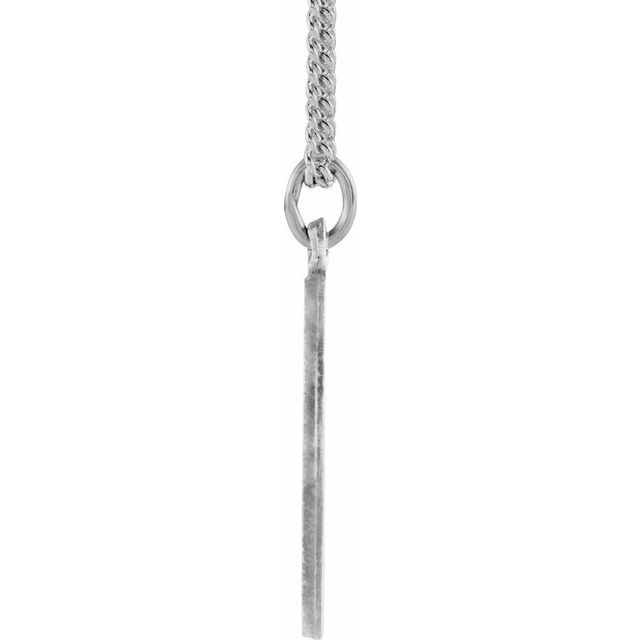 Sterling Silver 18 mm Confirmation Medal with Cross 18" Necklace