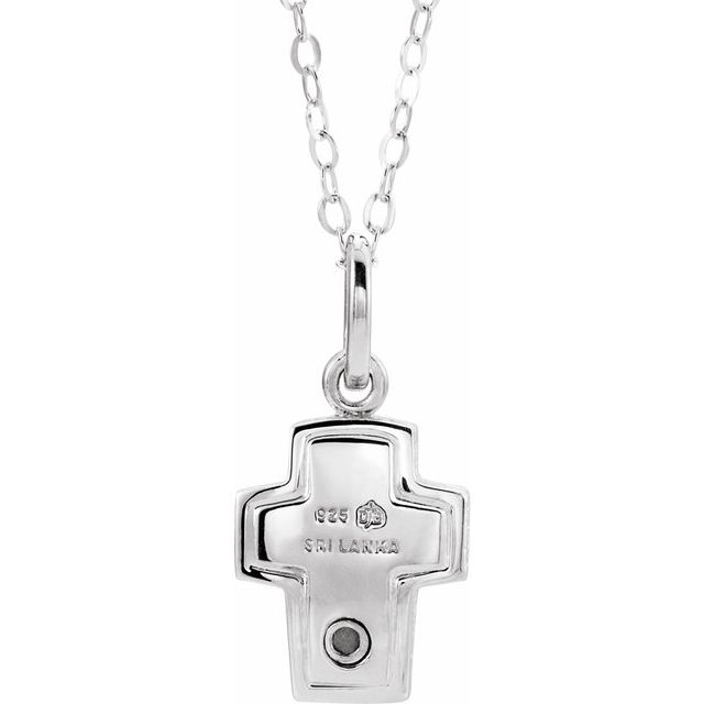 Sterling Silver Cross Ash Holder 18" Necklace