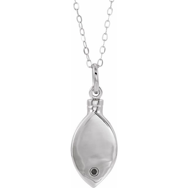 Sterling Silver Fleur-de-lis Ash Holder 18" Necklace
