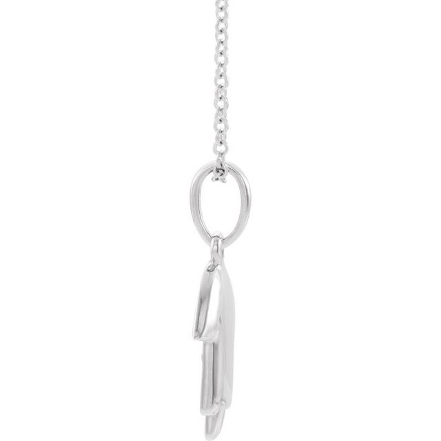 Sterling Silver Hamsa 16-18" Necklace