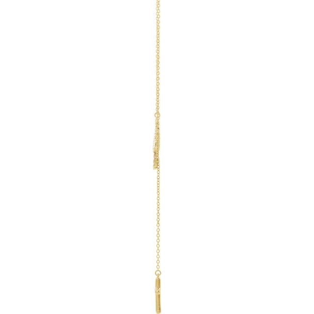 14K Yellow 1/5 CTW Natural Diamond Infinity-Inspired Cross 18" Necklace