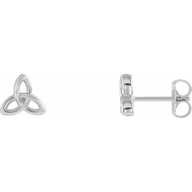 Sterling Silver Celtic-Inspired Trinity Earrings