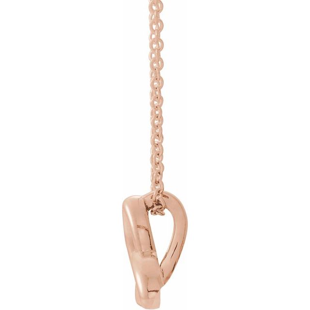 14K Rose Celtic-Inspired Trinity 16-18" Necklace