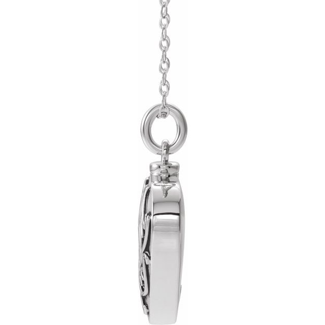 Sterling Silver Mom Heart Ash Holder 18" Necklace