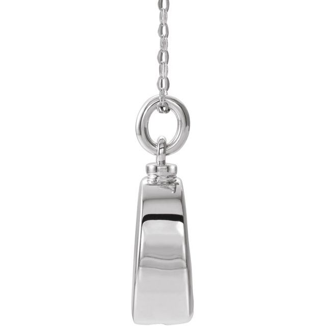Sterling Silver Oval Loop Ash Holder 18" Necklace